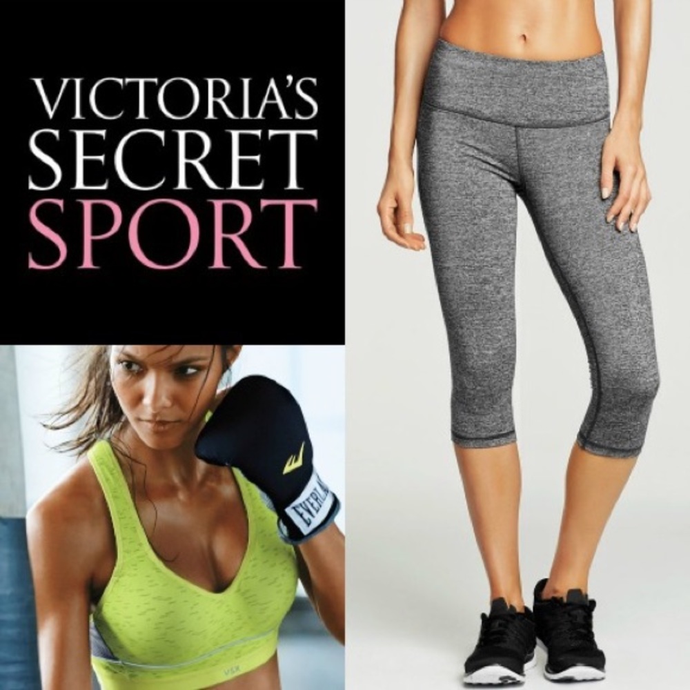 Victoria’s Secret Grey Knockout Crop Leggings (XS)